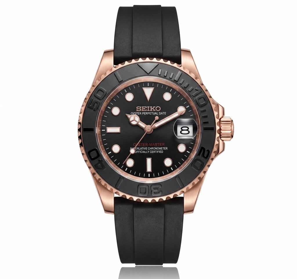 Seiko-Yacht | Rose Gold - Black