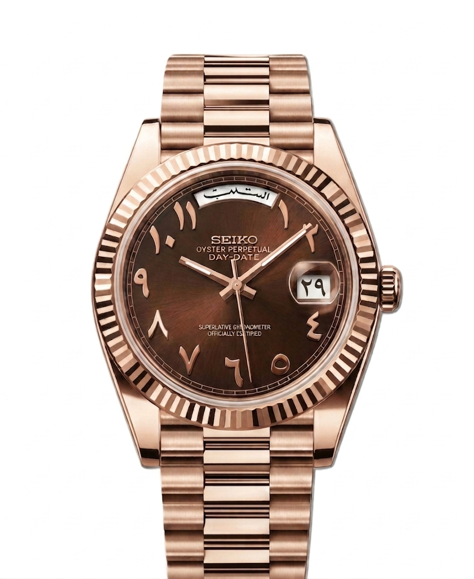 DayDate | Arabic Chocolate - Rose Gold