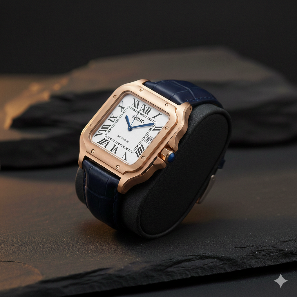 Santeiko | Rose Gold - Blue Leather