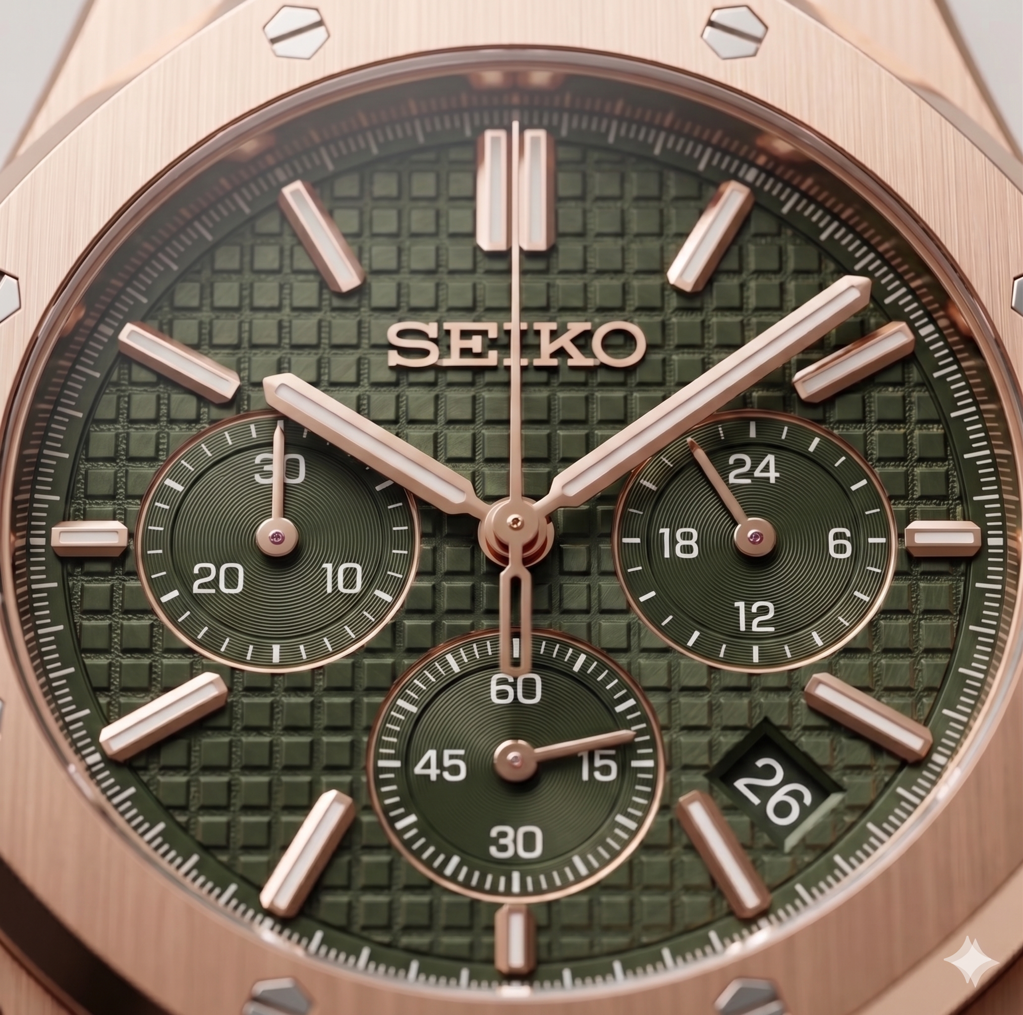 Royal Seikoak | Olive Chronograph - Rose Gold