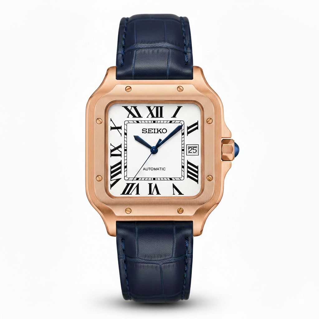 Santeiko | Rose Gold - Blue Leather