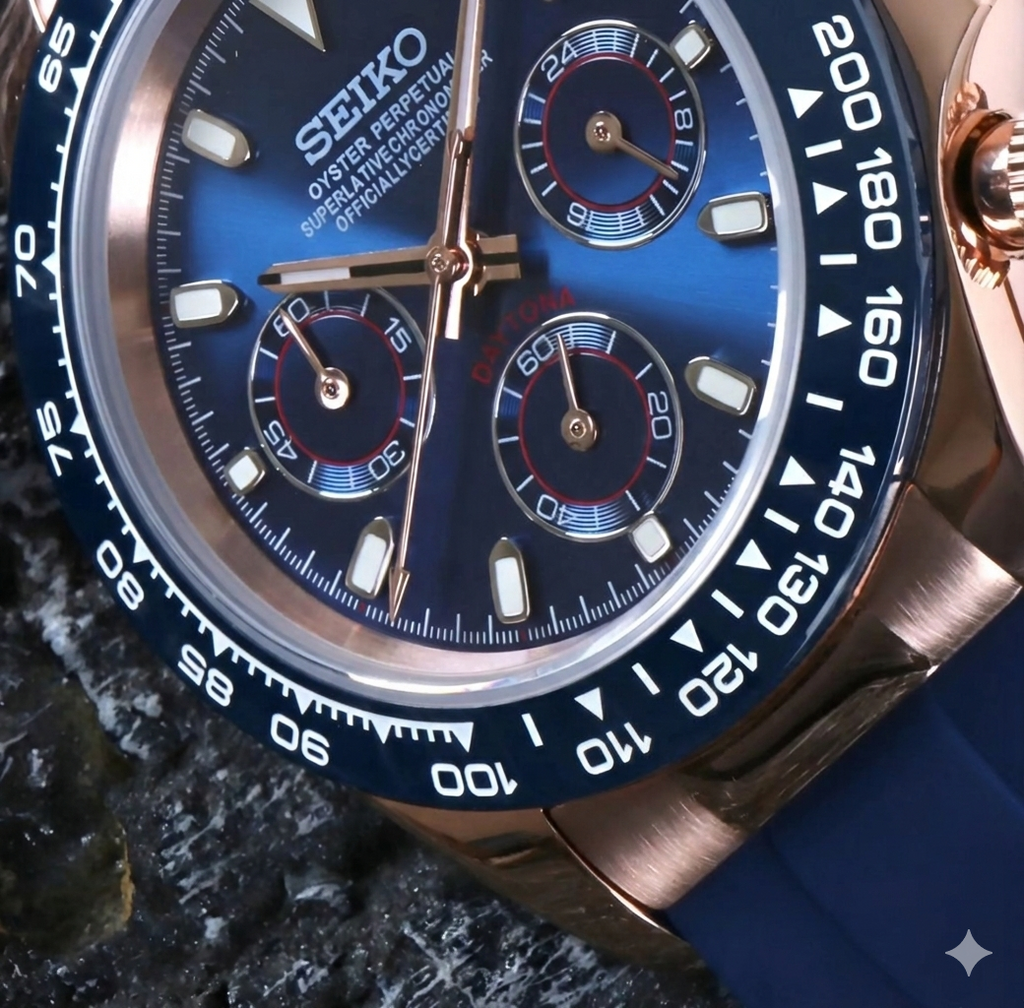 Daytona | Blue - Rose Gold