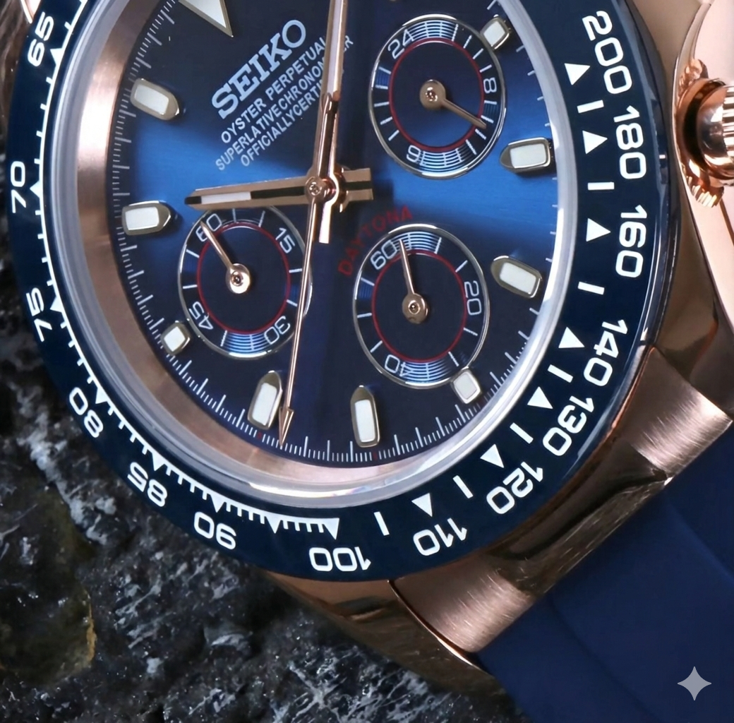 Daytona | Blue - Rose Gold