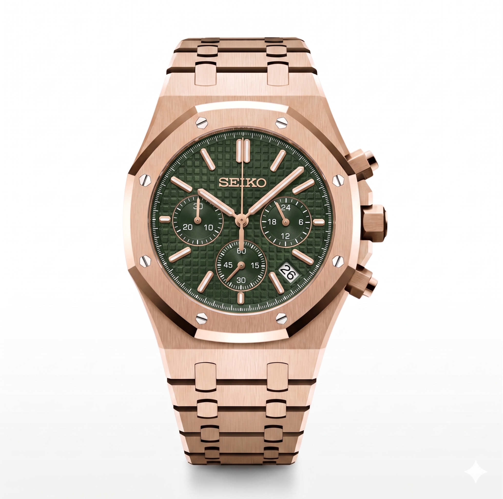 Royal Seikoak | Olive Chronograph - Rose Gold