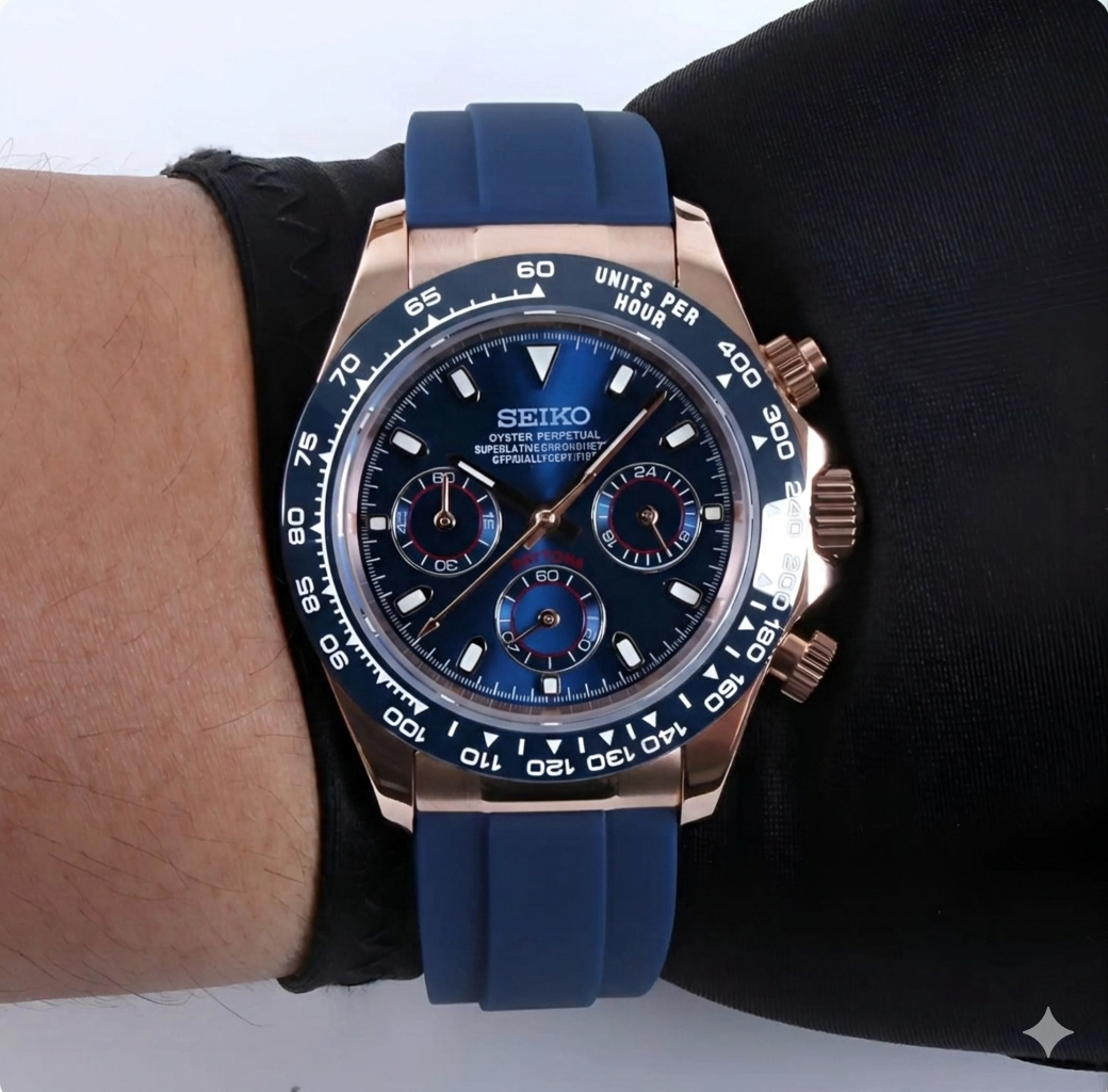 Daytona | Blue - Rose Gold