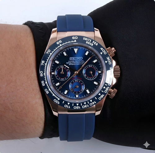 Daytona | Blue - Rose Gold