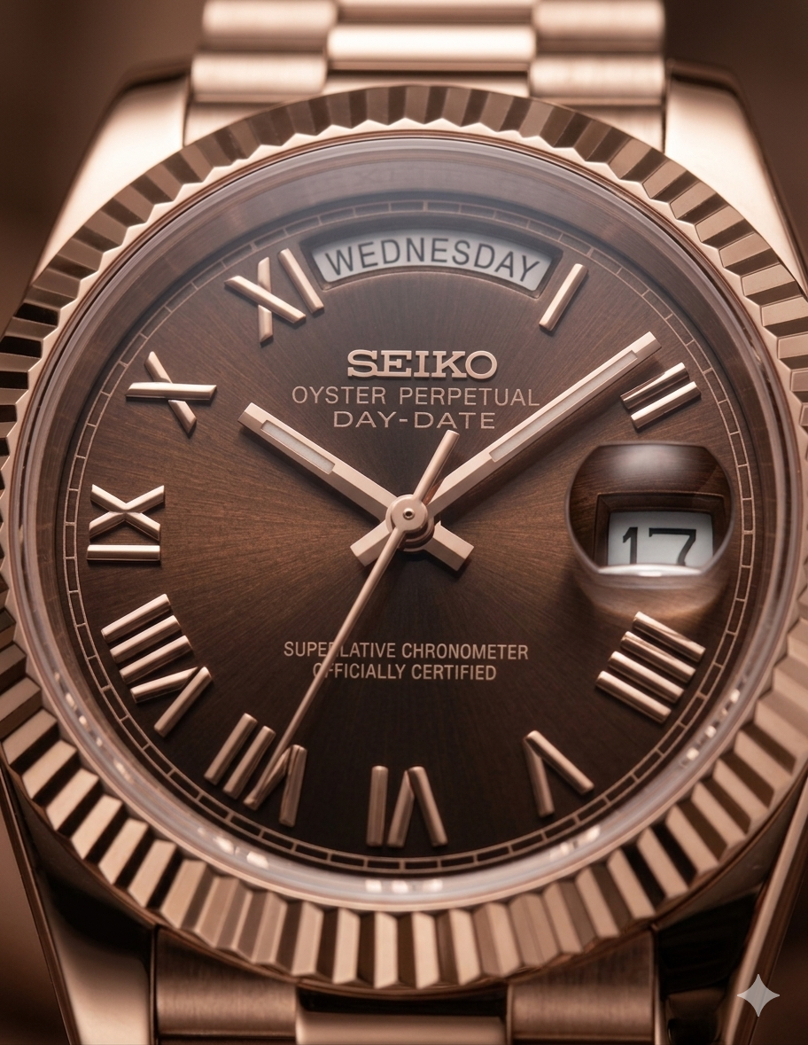 DayDate | Roman Chocolate - Rose Gold