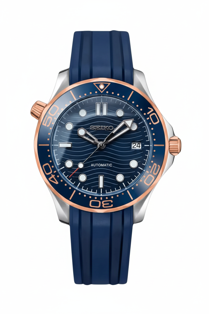 Seikomaster | Rose Gold Blue