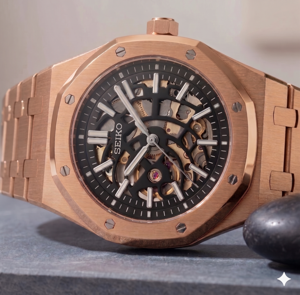 Royal Seikoak | Rose Gold Skeleton