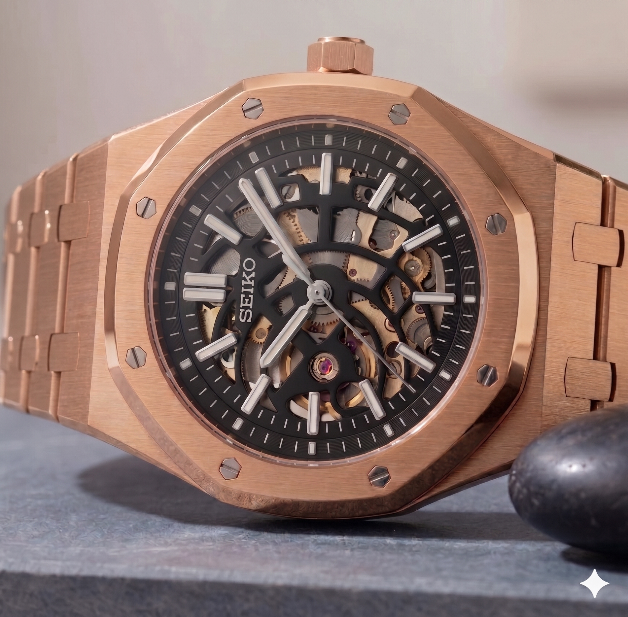 Royal Seikoak | Rose Gold Skeleton