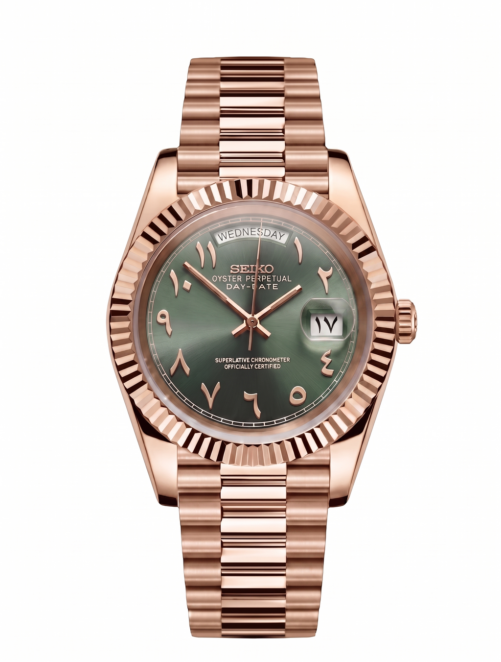 DayDate | Arabic Olive - Rose Gold