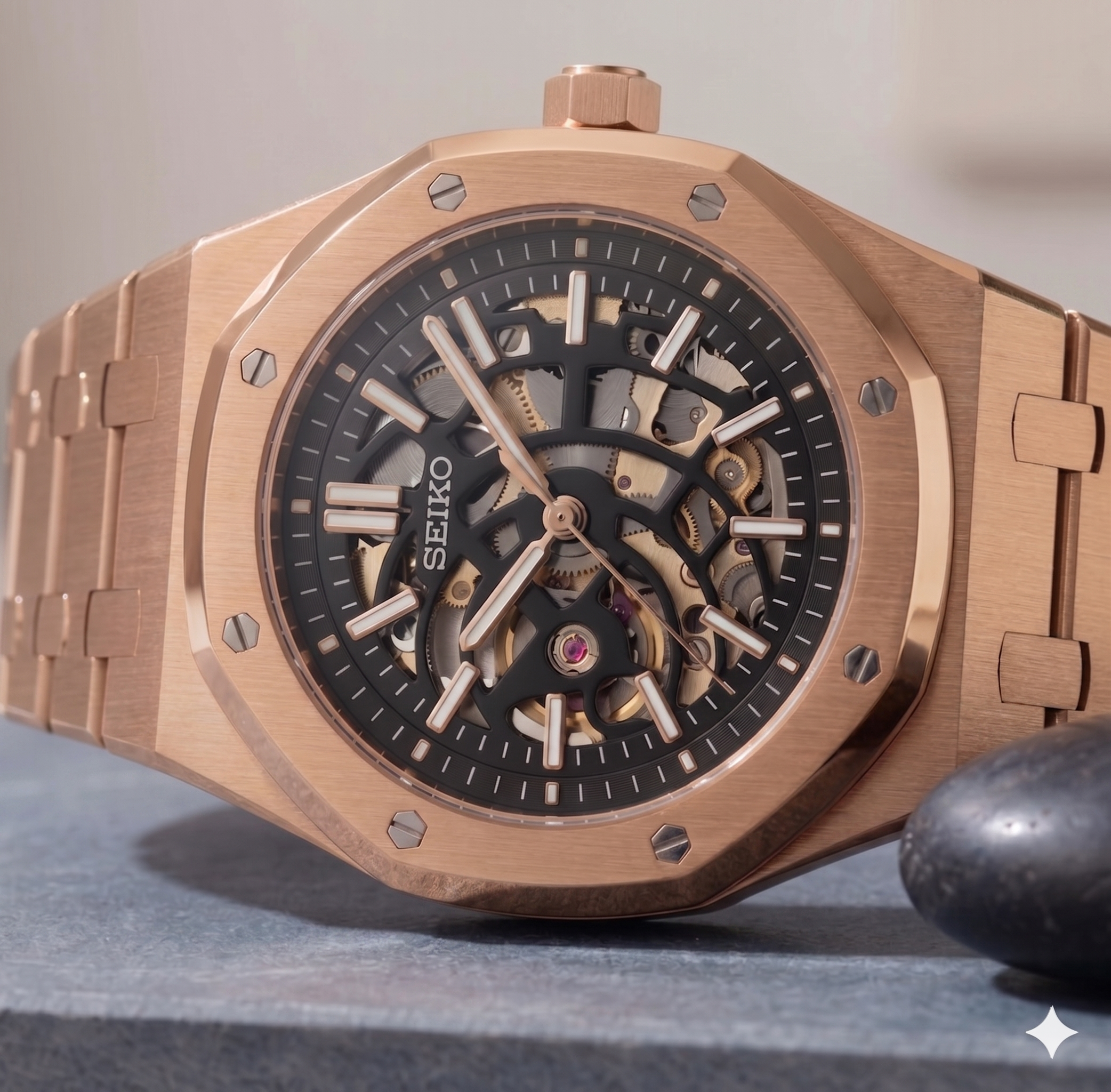 Royal Seikoak | Rose Gold Skeleton